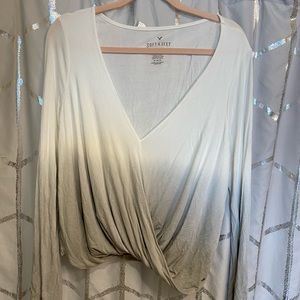 American Eagle “Soft & Sexy” Ombre Surplice Top